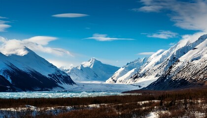 alaska mountain range wilderness nature landscape snowy mountains wallpaper