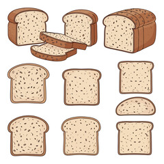 Bread slices loaf food bakery carbohydrate staple