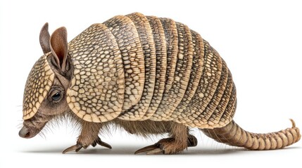 Obraz premium Side view of a small armadillo