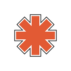Star vector illustration. Modern design element in flat style. Futuristic sticker concept.