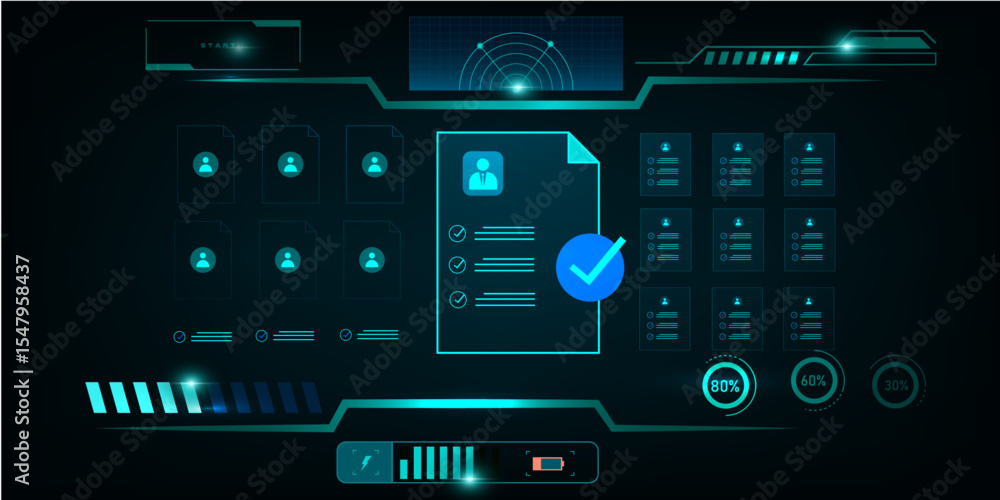Poster ai help business document verification of user concept
