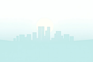 Cityscape Silhouette of Urban Buildings