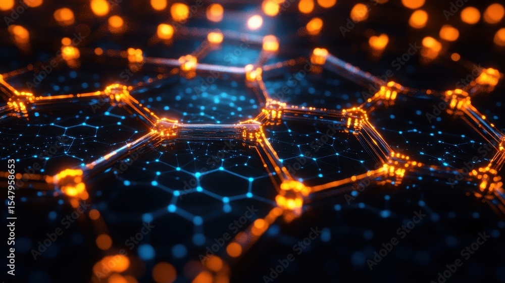 Canvas Prints abstract technology background with organic shapes and light effects