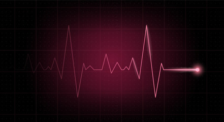 Heart pulse graphic vector image