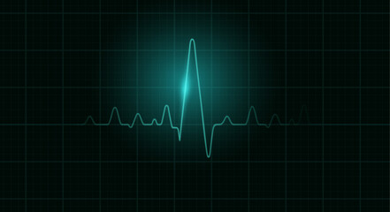 Heart pulse graphic vector image