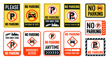 No Parking in front of gate, sign vector