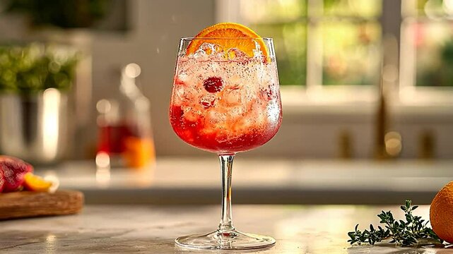 italian rossano spritz with bitter red amaro prosecco video