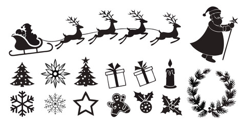 Holiday Vector Pack – Santa, Trees, Snowflakes & More