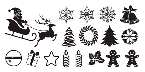 Holiday Vector Pack – Santa, Trees, Snowflakes & More