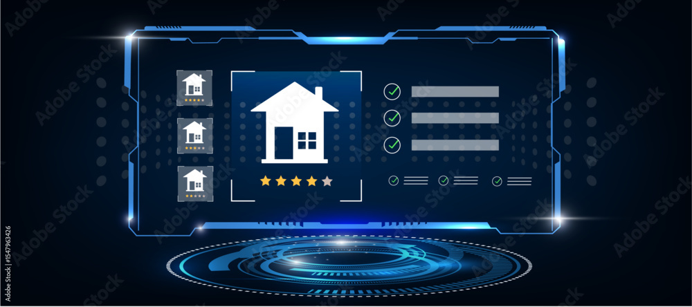 Poster augmented reality hud display for smart real estate browsing in digital environment