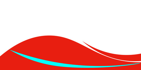 Vector red line background curve element with white space for text and message design, overlapping layers, vector
