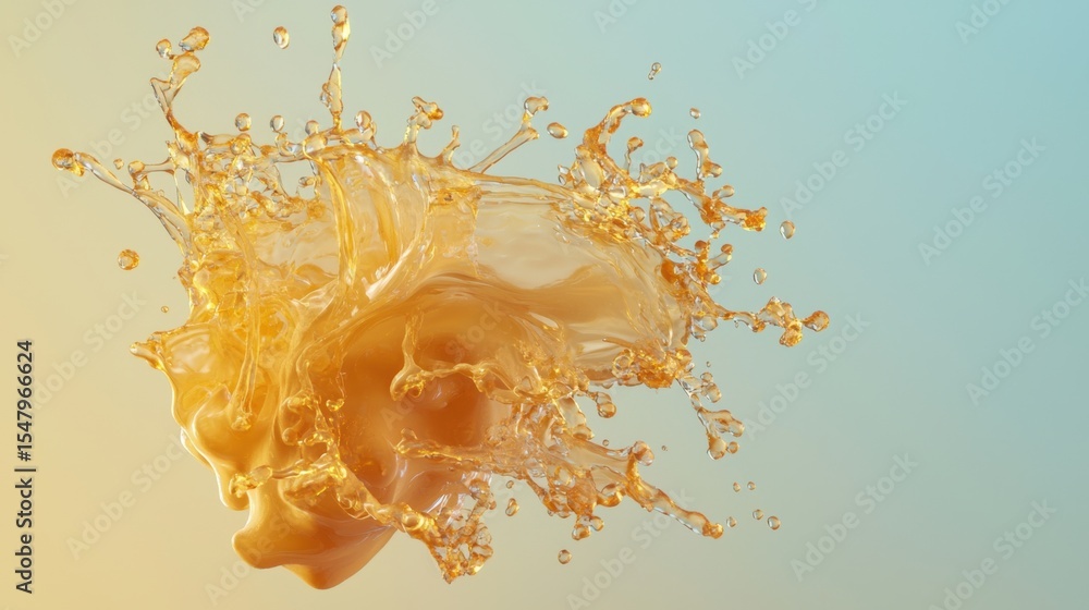 Poster splashing colors create a dynamic abstract backdrop showcasing fluid motion and modern artistry