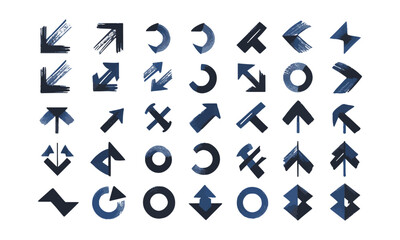scalable modern vector illustration titled Sketch Arrow Icon Collection featuring a set of straight, curved, diagonal, circular, and looped arrows, easily editable and scalable.