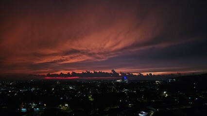 time lapse clouds over the city