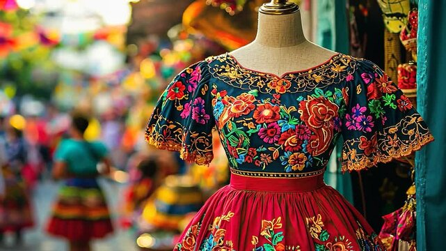 vibrant fiesta puebla dress mexican attire video