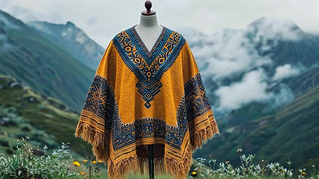artisan embroidered poncho mexican clothes video