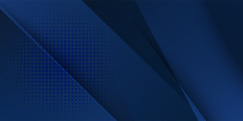 Modern dark blue paper background with dark 3d layered line triangle texture in elegant website or textured paper design