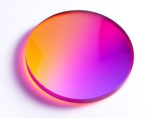 A soundstage lighting gel filter, isolated on a clean white background, with a vibrant color and no shadow.