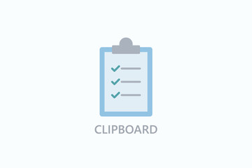 Clipboard Icon Or Logo Isolated Illustration
