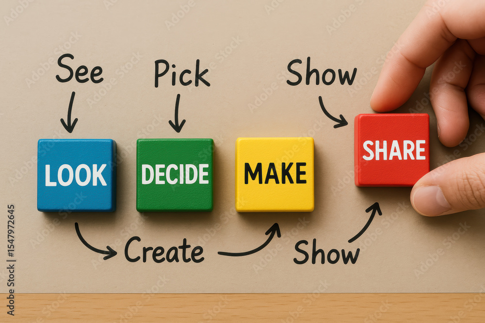 Poster the process observation decision-making creation and presentation leads to effective sharing ideas a