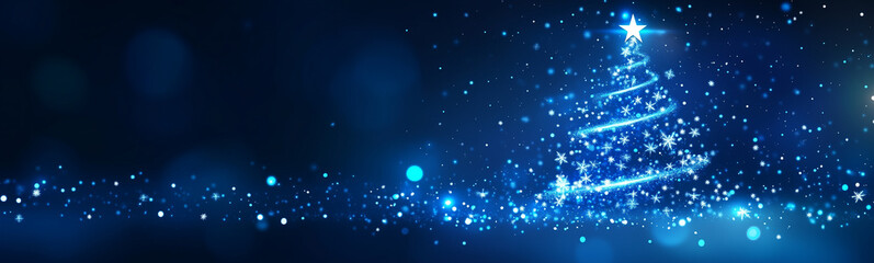 A winter scene with a magical Christmas Tree