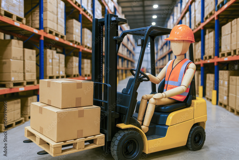 Poster efficient inventory management and careful handling ensure smooth logistics operations within a bust