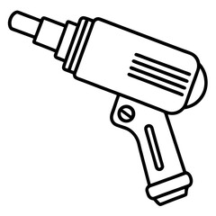 Industrial Heat Gun Line Art Illustration