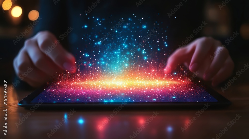 Fototapete abstract technology background: internet global network connection, digital transformation concept, 