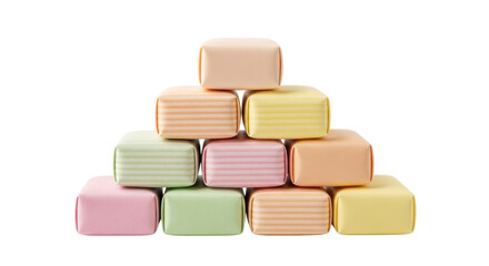 Isolated Stack of Fruit Chews