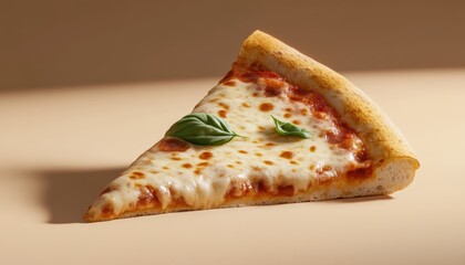 International food dish isometric pizza slice with leather texture creative food art captivating visual appeal