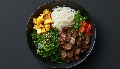 International food dish bulgogi plate delight gourmet experience culinary art photoreal quality