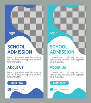  School roll up banner education x banner standee design template
