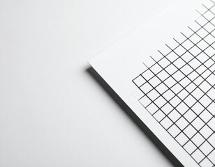Grid Pattern On White Paper