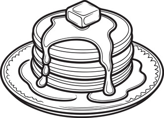Black and white vector illustration of a classic cowboy hat, an isolated retro fashion accessory