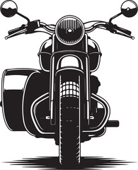 Vintage motorcycle and scooter vector illustration for transportation and biker-themed designs