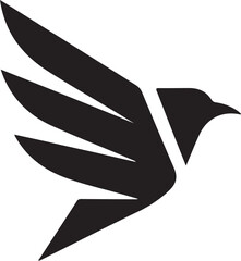 Abstract flying bird vector icon design