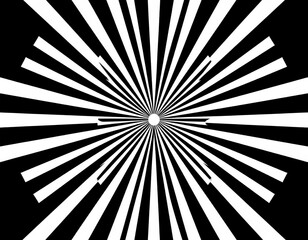Black And White Radial Geometric Pattern