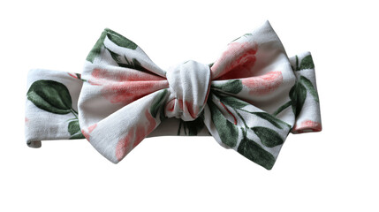 A reusable headband with bow, white background --ar 16:9