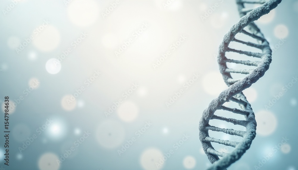 Poster subtle dna strand background with double helix pattern fading into edges and white neutral center