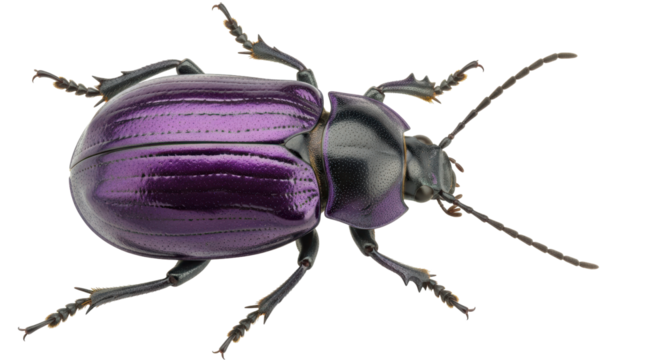 Isolated Purple Beetle