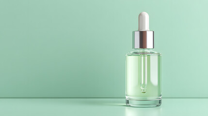 Clear glass serum dropper bottle 