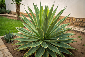 Fototapeta premium aloe vera plant in the garden