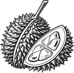 Hand-drawn vector illustrations depicting fruit and food designs, including an apple, a banana, and a unique apple with a tire, perfect as icons or symbols for creative art and decoration