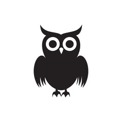 Majestic Owl Silhouette Vector Graphic for Design Projects