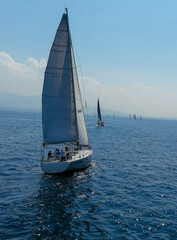 sailboats on the sea