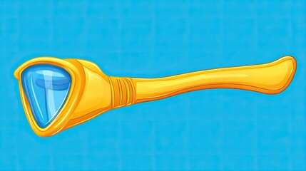 Yellow snorkel, angled view