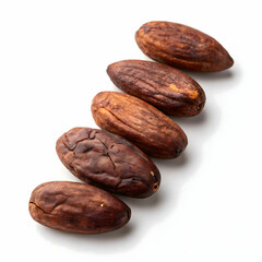 Obraz premium Cacao beans isolated on white background 