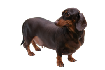 Brown and fawn dachshunds are great for pet-related designs, animal-themed projects, social media posts, and dog lover content creation.