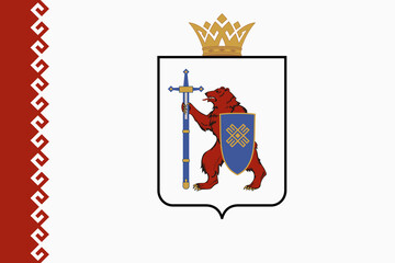 Mari El Republic flag background