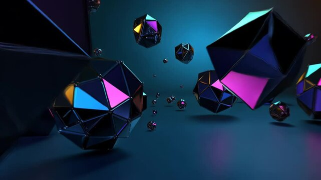 Luxury Blue Diamond Gemstone Vector Illustration with Geometric Triangle Design